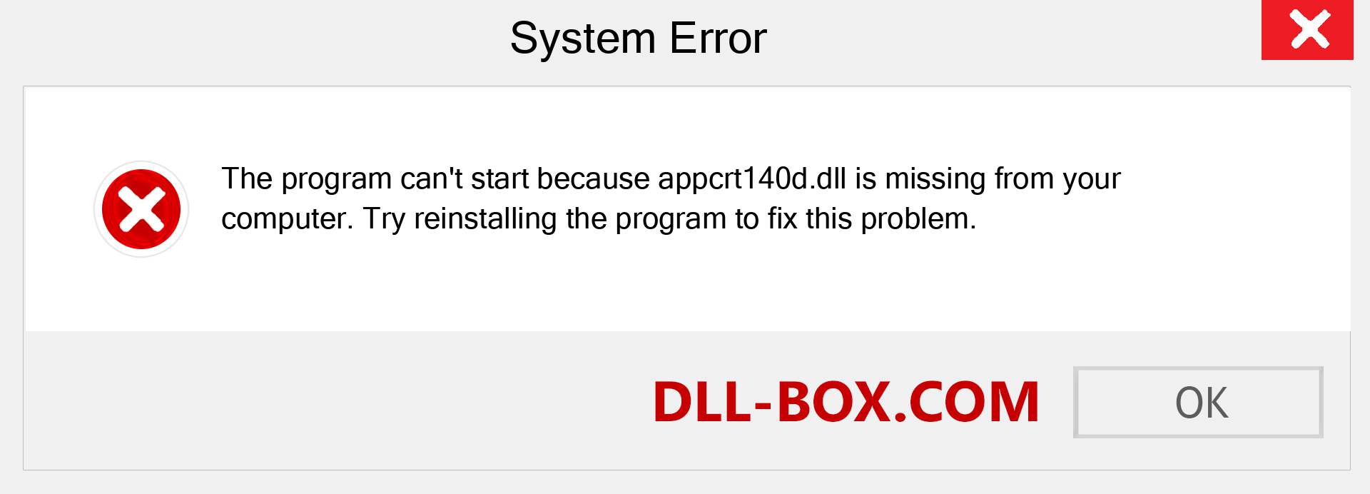  appcrt140d.dll file is missing?. Download for Windows 7, 8, 10 - Fix  appcrt140d dll Missing Error on Windows, photos, images